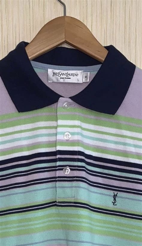 ysl striped polo shirt
